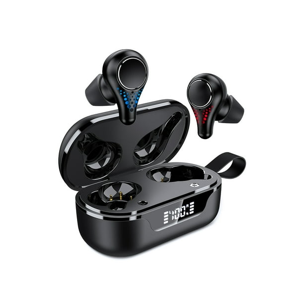 Bluetooth 5.0 Headphones TWS in-Ear 3D Noise Canceling Earphones,Wireless Headphones with Portable Charging Case and Built-in Mic Bluetooth Headphones IPX7 Waterproof Headset for Gym Running Riding